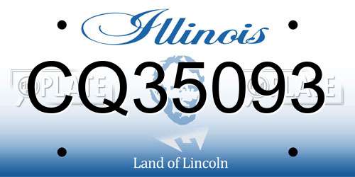 CQ35093 Illinois License Plate