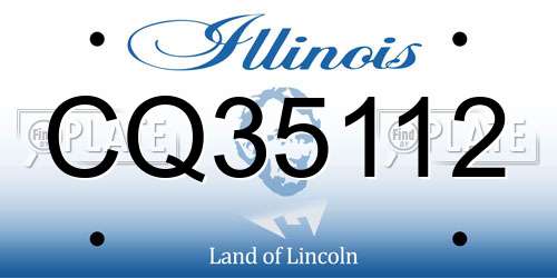 CQ35112 Illinois License Plate