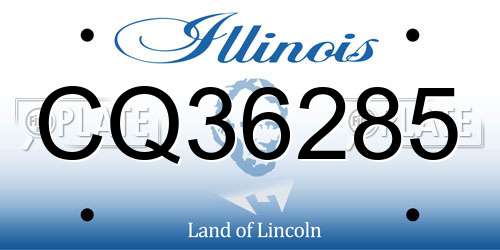 CQ36285 Illinois License Plate