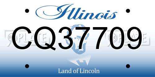 CQ37709 Illinois License Plate