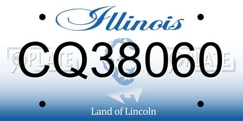 CQ38060 Illinois License Plate