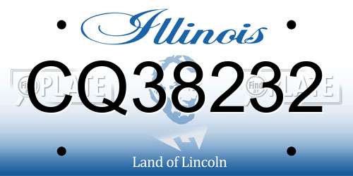 CQ38232 Illinois License Plate