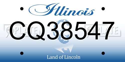 CQ38547 Illinois License Plate
