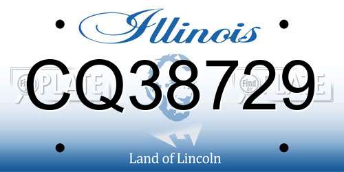 CQ38729 Illinois License Plate