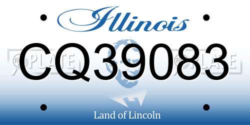 CQ39083 Illinois License Plate