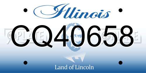 CQ40658 Illinois License Plate