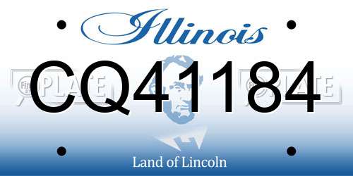 CQ41184 Illinois License Plate