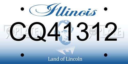 CQ41312 Illinois License Plate