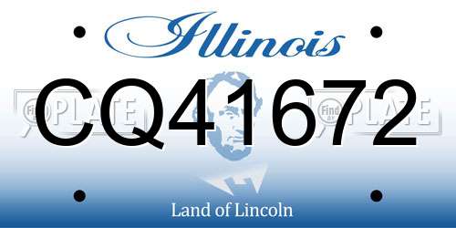 CQ41672 Illinois License Plate