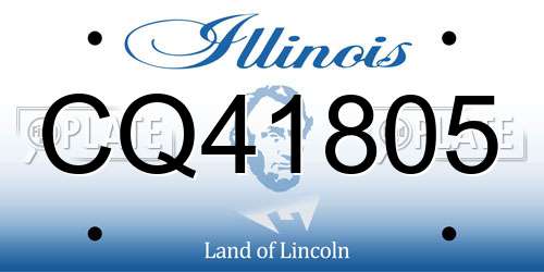 CQ41805 Illinois License Plate