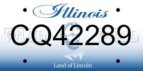 CQ42289 Illinois License Plate