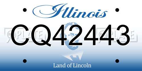 CQ42443 Illinois License Plate