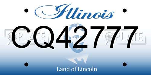 CQ42777 Illinois License Plate