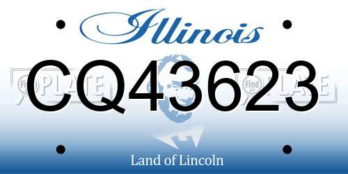 CQ43623 Illinois License Plate