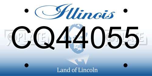 CQ44055 Illinois License Plate