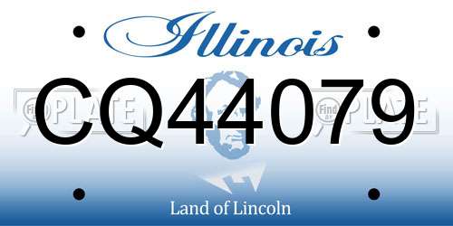 CQ44079 Illinois License Plate