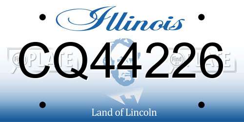 CQ44226 Illinois License Plate