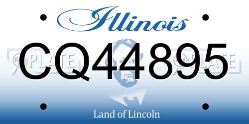CQ44895 Illinois License Plate