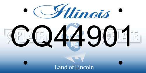 CQ44901 Illinois License Plate