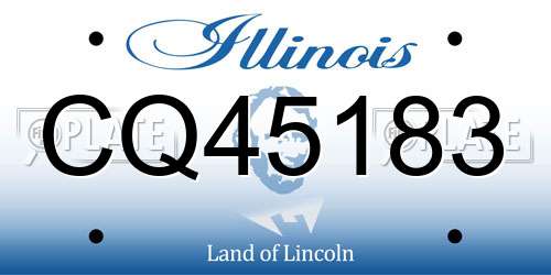 CQ45183 Illinois License Plate