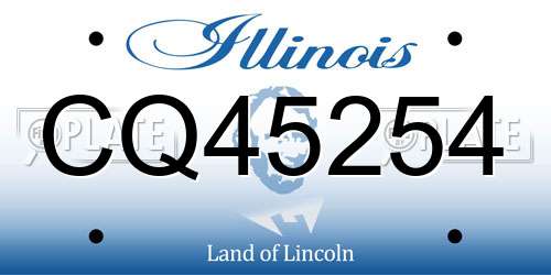 CQ45254 Illinois License Plate