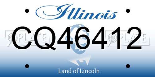 CQ46412 Illinois License Plate