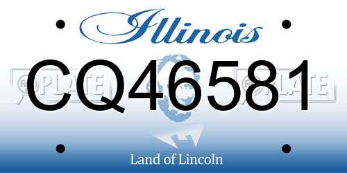 CQ46581 Illinois License Plate