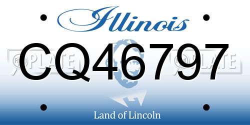 CQ46797 Illinois License Plate