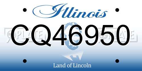 CQ46950 Illinois License Plate