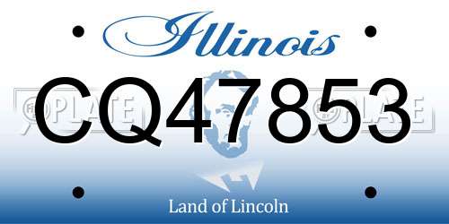CQ47853 Illinois License Plate