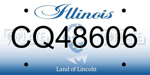 CQ48606 Illinois License Plate