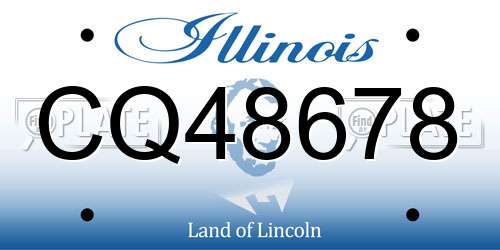 CQ48678 Illinois License Plate