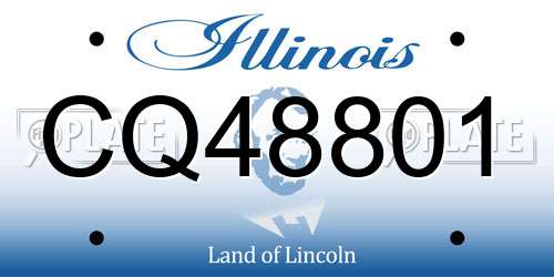 CQ48801 Illinois License Plate