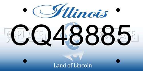 CQ48885 Illinois License Plate