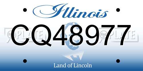 CQ48977 Illinois License Plate