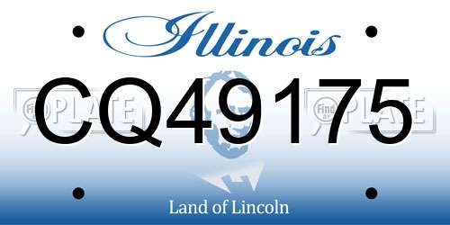 CQ49175 Illinois License Plate