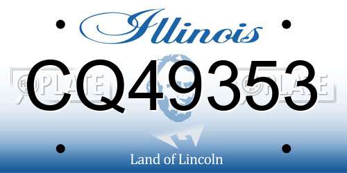 CQ49353 Illinois License Plate