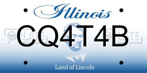 CQ4T4B Illinois License Plate