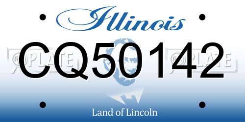 CQ50142 Illinois License Plate