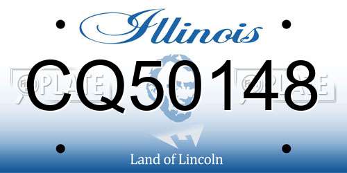 CQ50148 Illinois License Plate