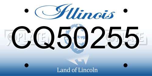 CQ50255 Illinois License Plate