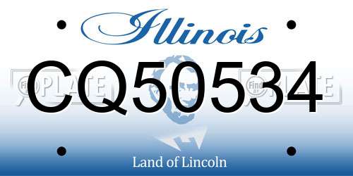 CQ50534 Illinois License Plate