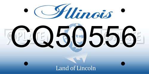 CQ50556 Illinois License Plate