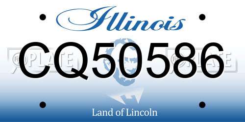 CQ50586 Illinois License Plate