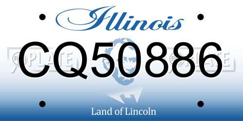 CQ50886 Illinois License Plate