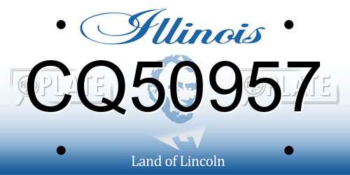 CQ50957 Illinois License Plate
