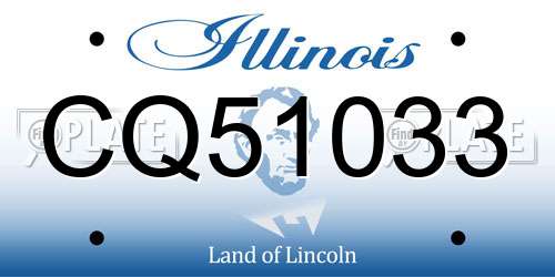 CQ51033 Illinois License Plate