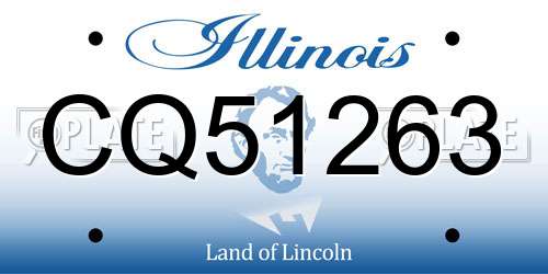 CQ51263 Illinois License Plate