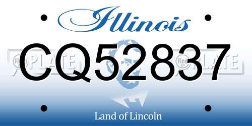 CQ52837 Illinois License Plate