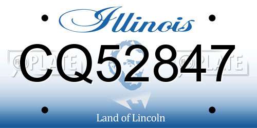 CQ52847 Illinois License Plate